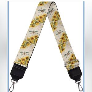 Sunflower and Dragonfly Bag Strap